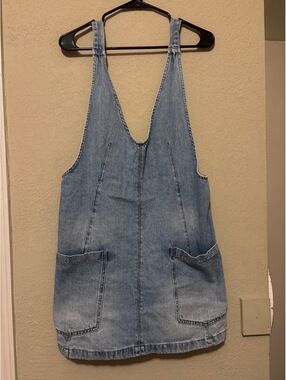 We The Free Denim Overall Dress Light Wash Size Small
